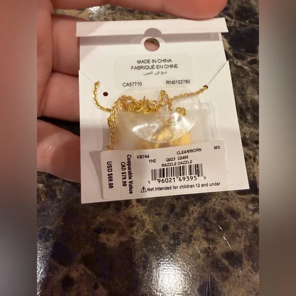 Kate Spade "Razzle Dazzle" Pave Ball Necklace Gold - Picture 5 of 6